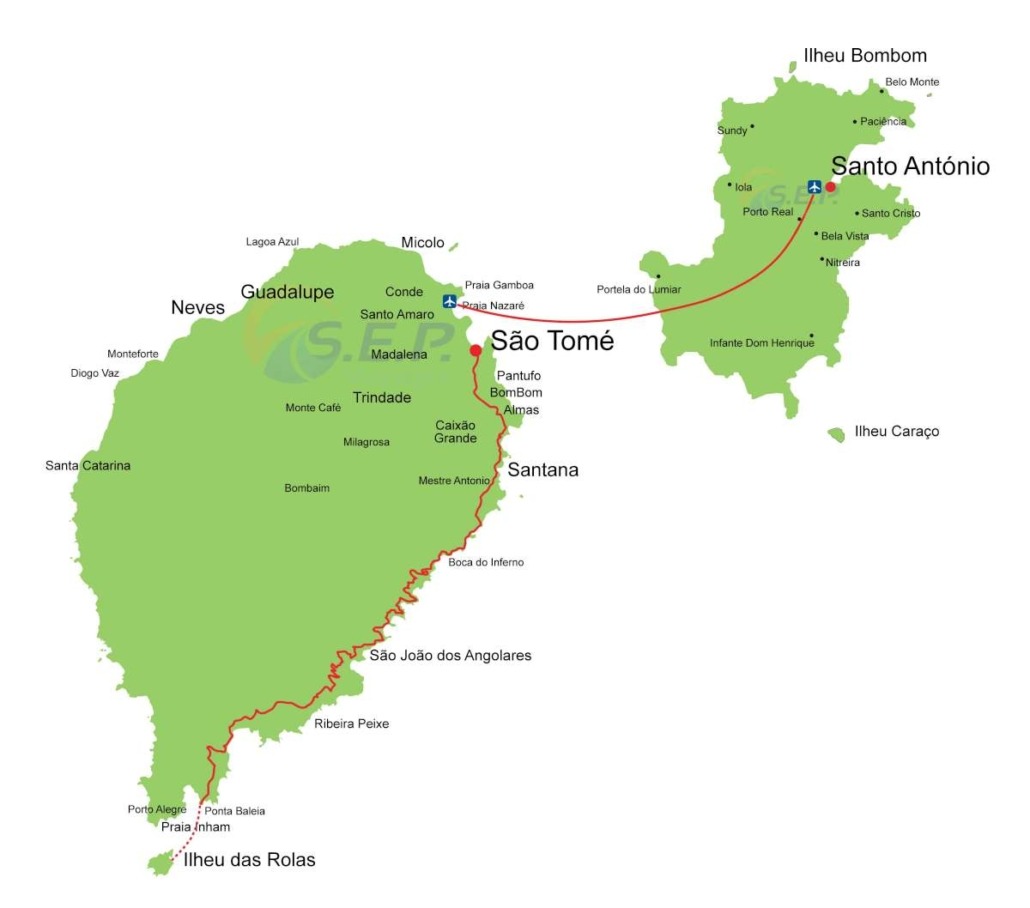 Ces combinés permettent des vacances balnéaires sur l’archipel de Sao Tomé-et-Principe.