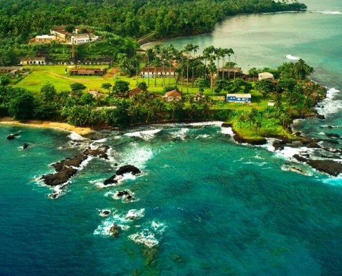 Excursion dans le sud de l'île de Principe: village de pêcheurs de Praia Abade, miradors,l’est du parc naturel, îlot de Boné de Jóquei, São Joaquim